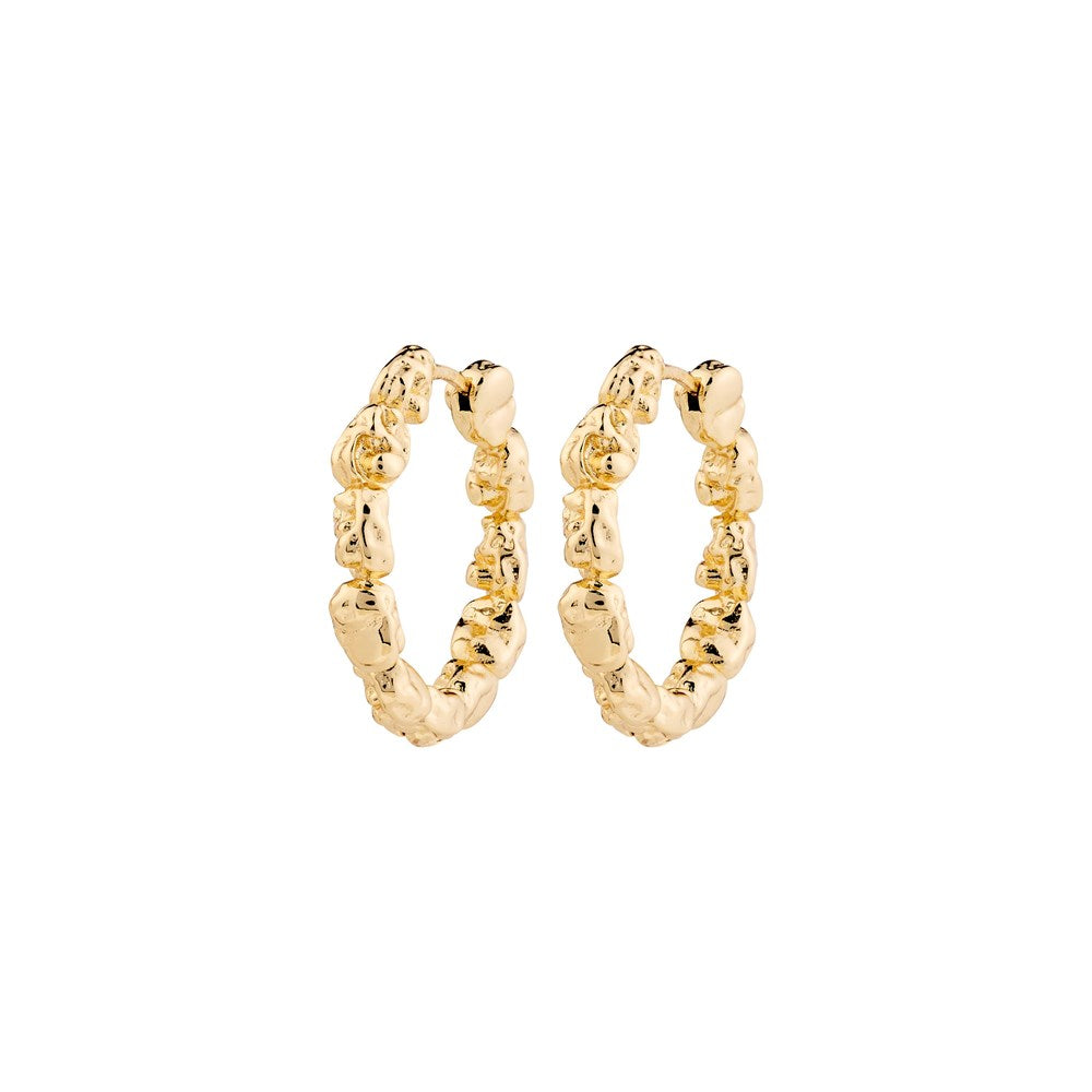 Tide Recycled Hoop Earrings - Gold Plated