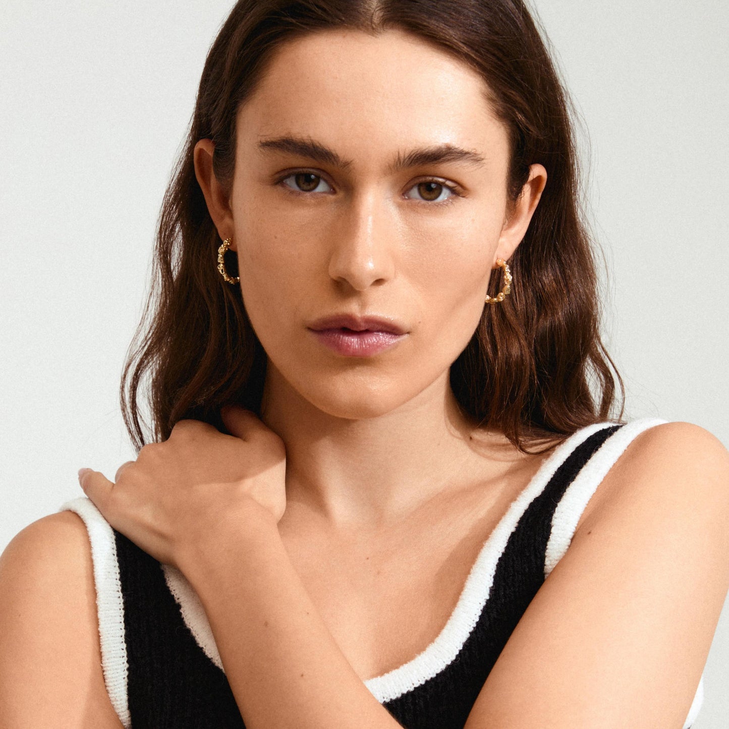 Tide Recycled Hoop Earrings - Gold Plated