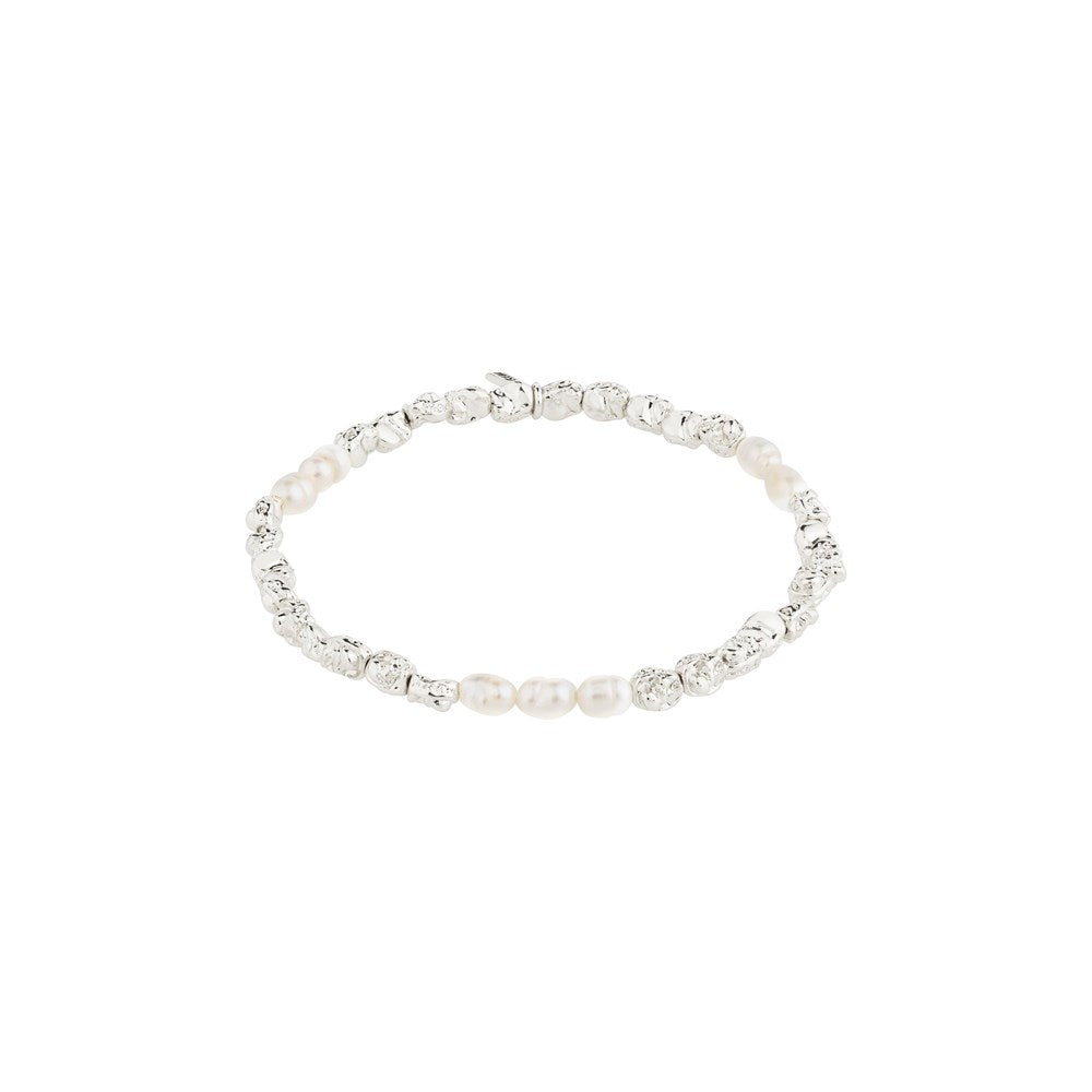 Tide Recycled Bracelet - Silver Plated - White