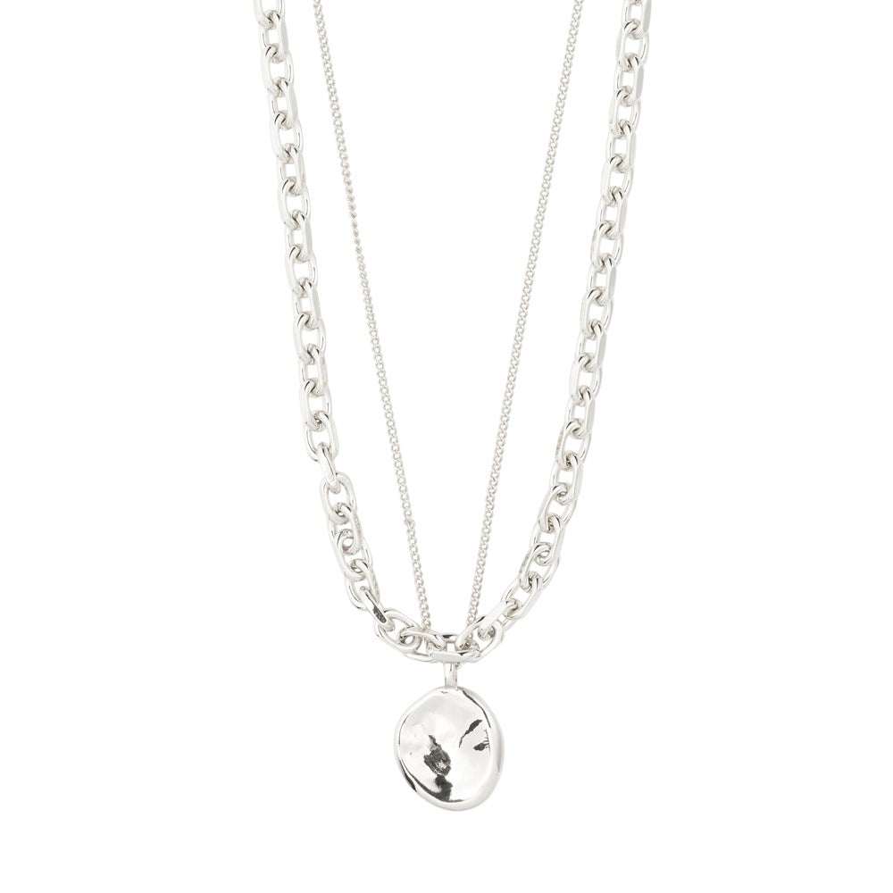 Sparkle Necklace 2-In-1 Set - Silver Plated