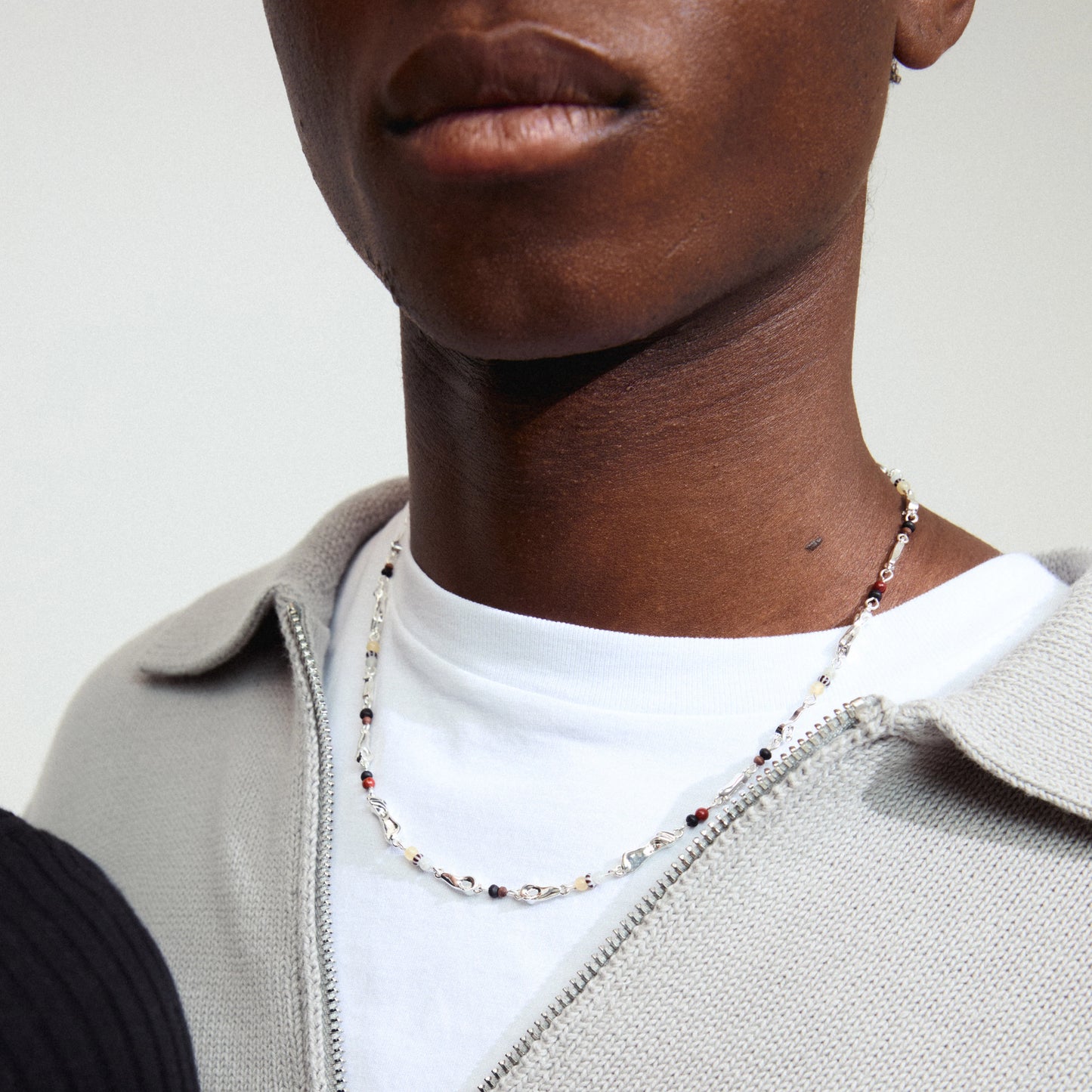 Dawn Necklace - Silver Plated - Brown