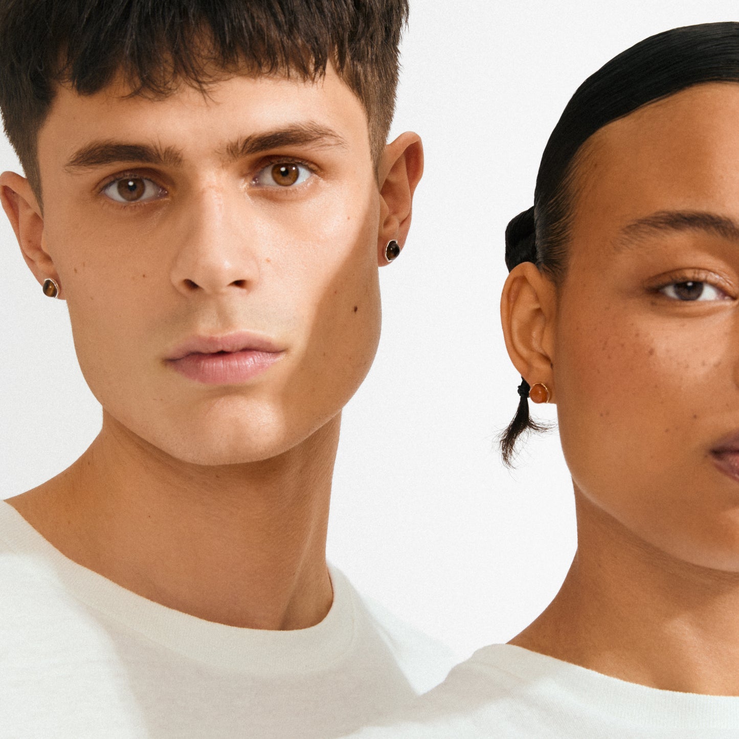 Sense Earrings - Gold Plated/Agate