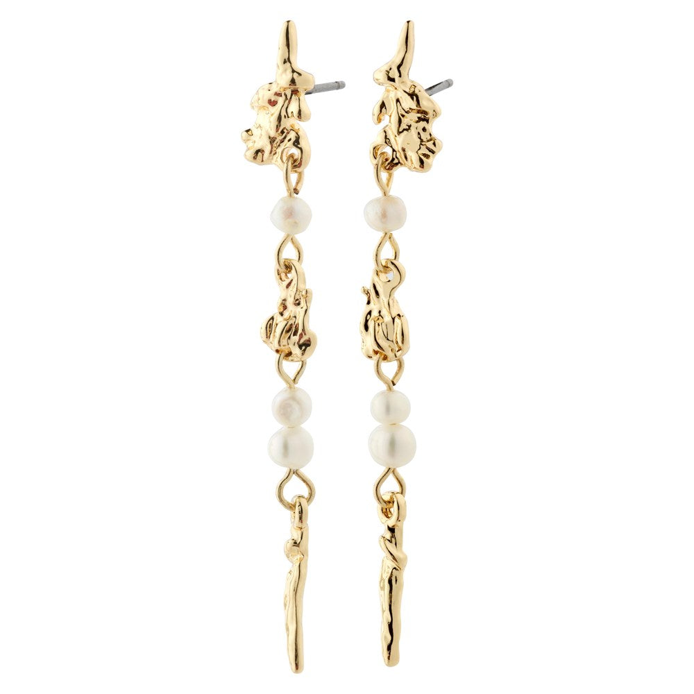 Constance Earrings - Gold Plated - White