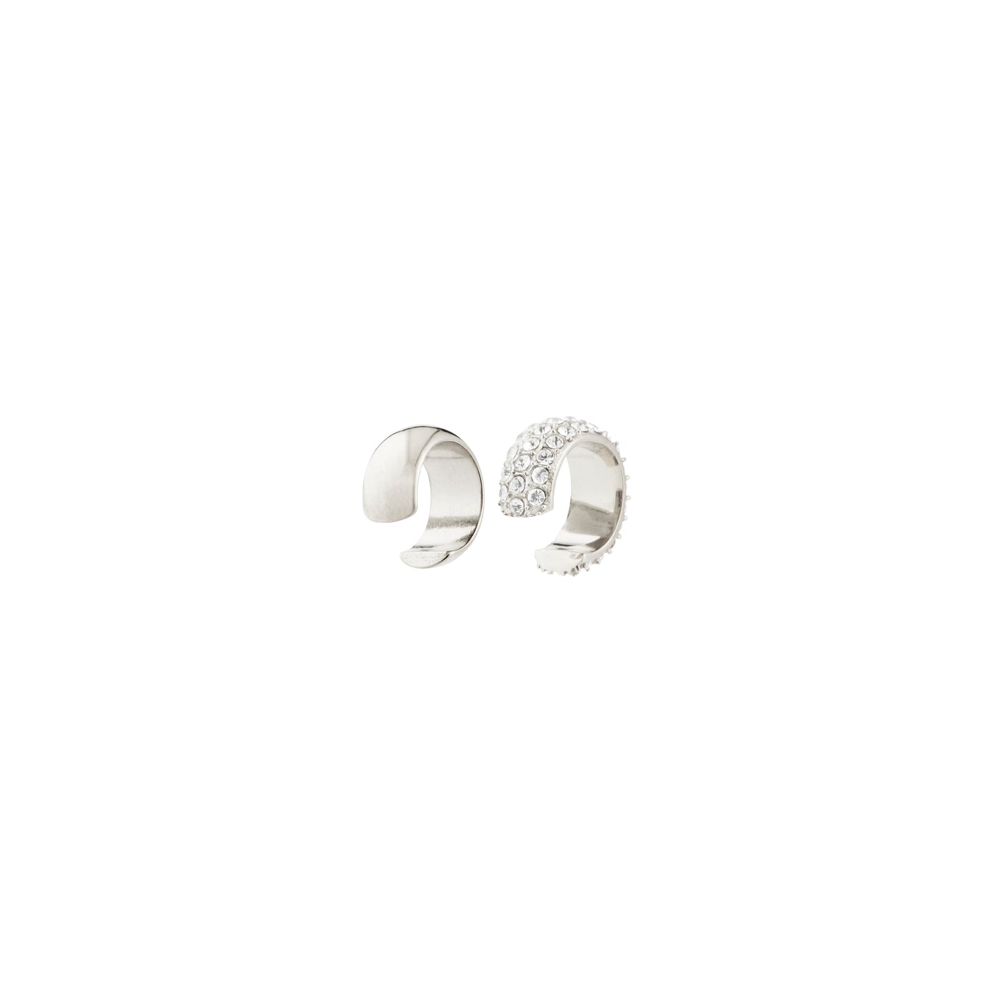 Hudsyn Ear Cuff 2-In-1 Set - Silver Plated
