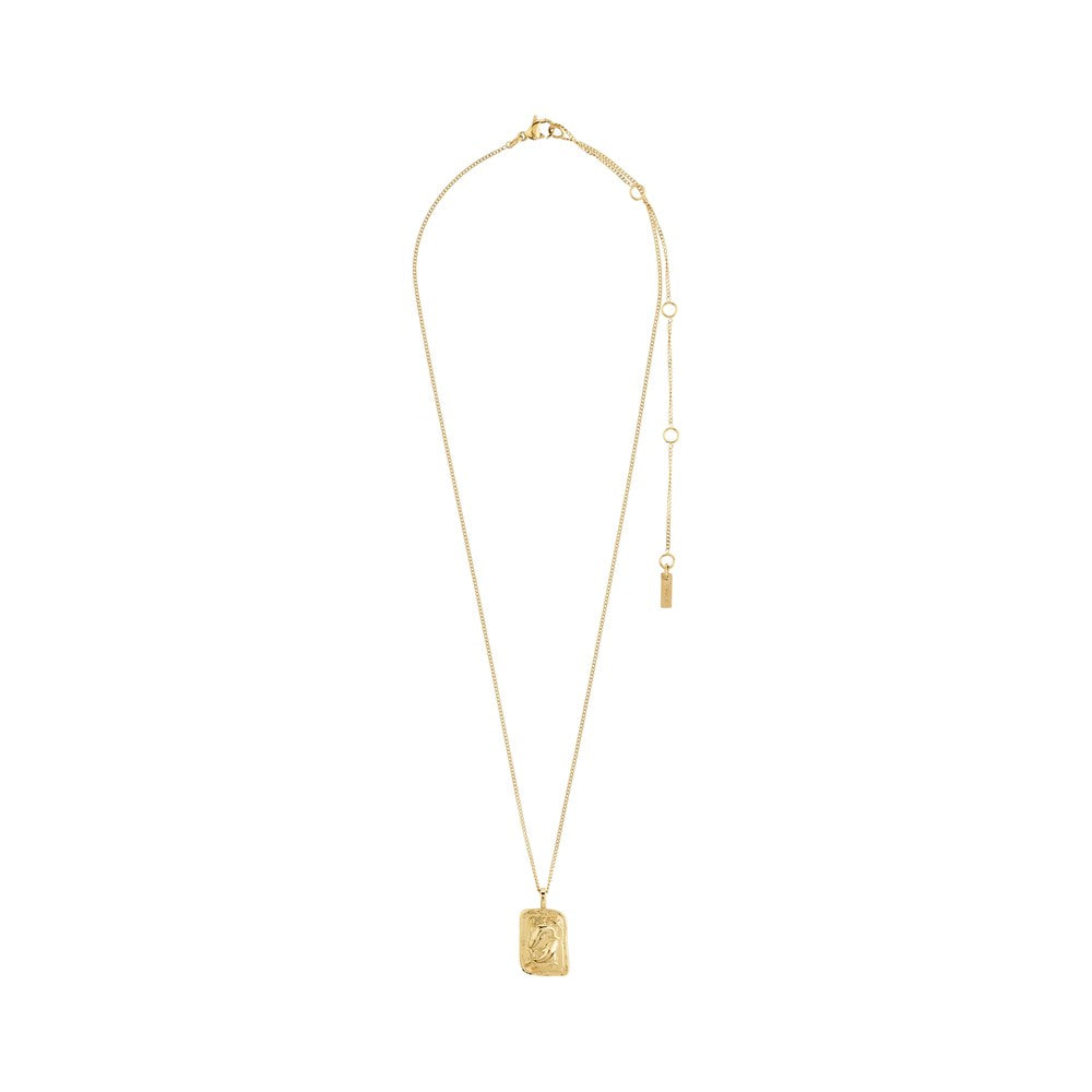 Pisces Recycled Zodiac Sign Necklace - Gold Plated