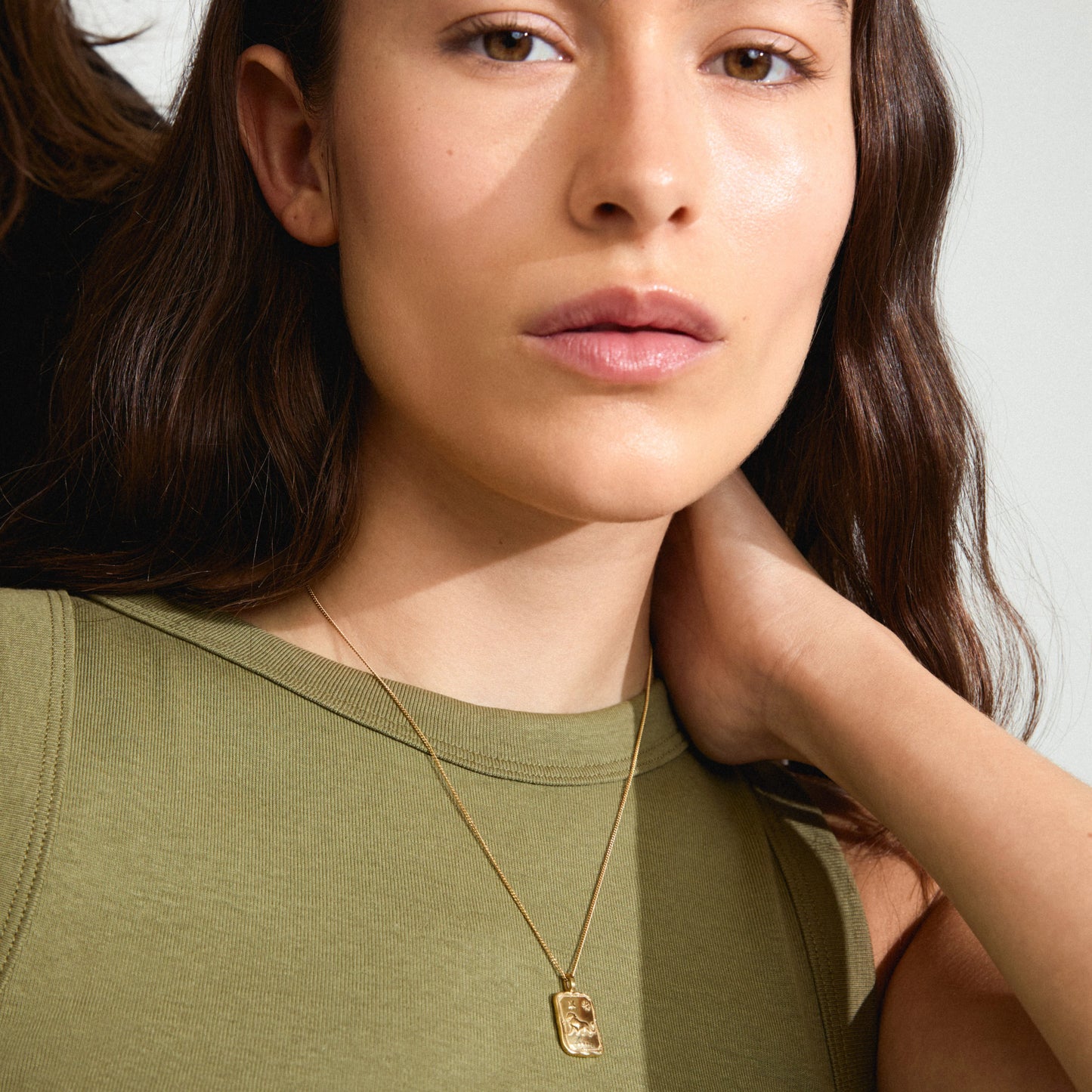Leo Recycled Zodiac Sign Necklace - Gold Plated