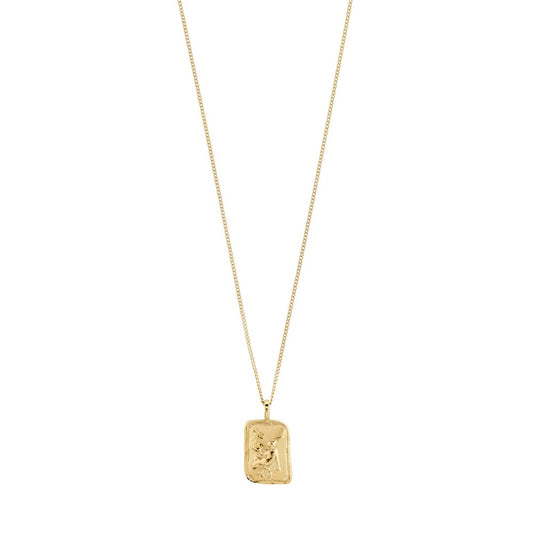 Virgo Recycled Zodiac Sign Necklace - Gold Plated