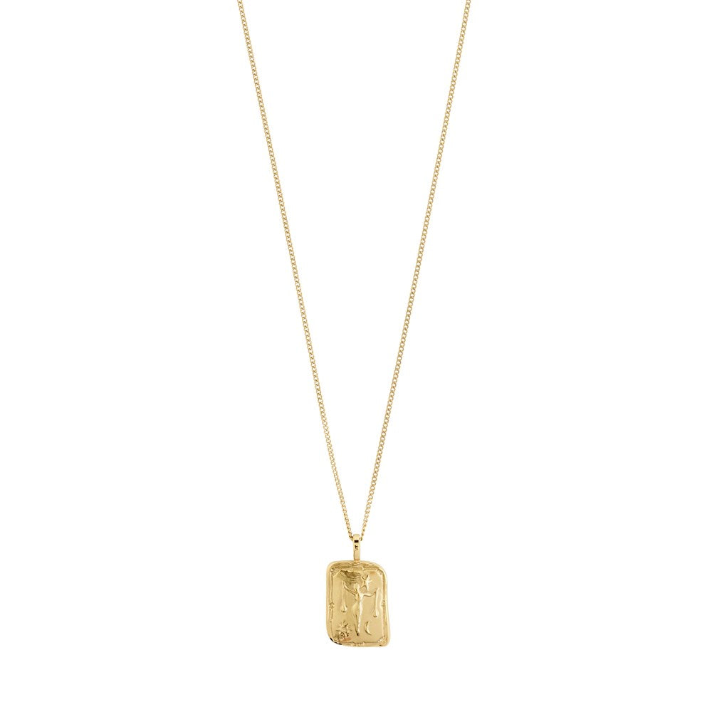 Libra Recycled Zodiac Sign Necklace - Gold Plated