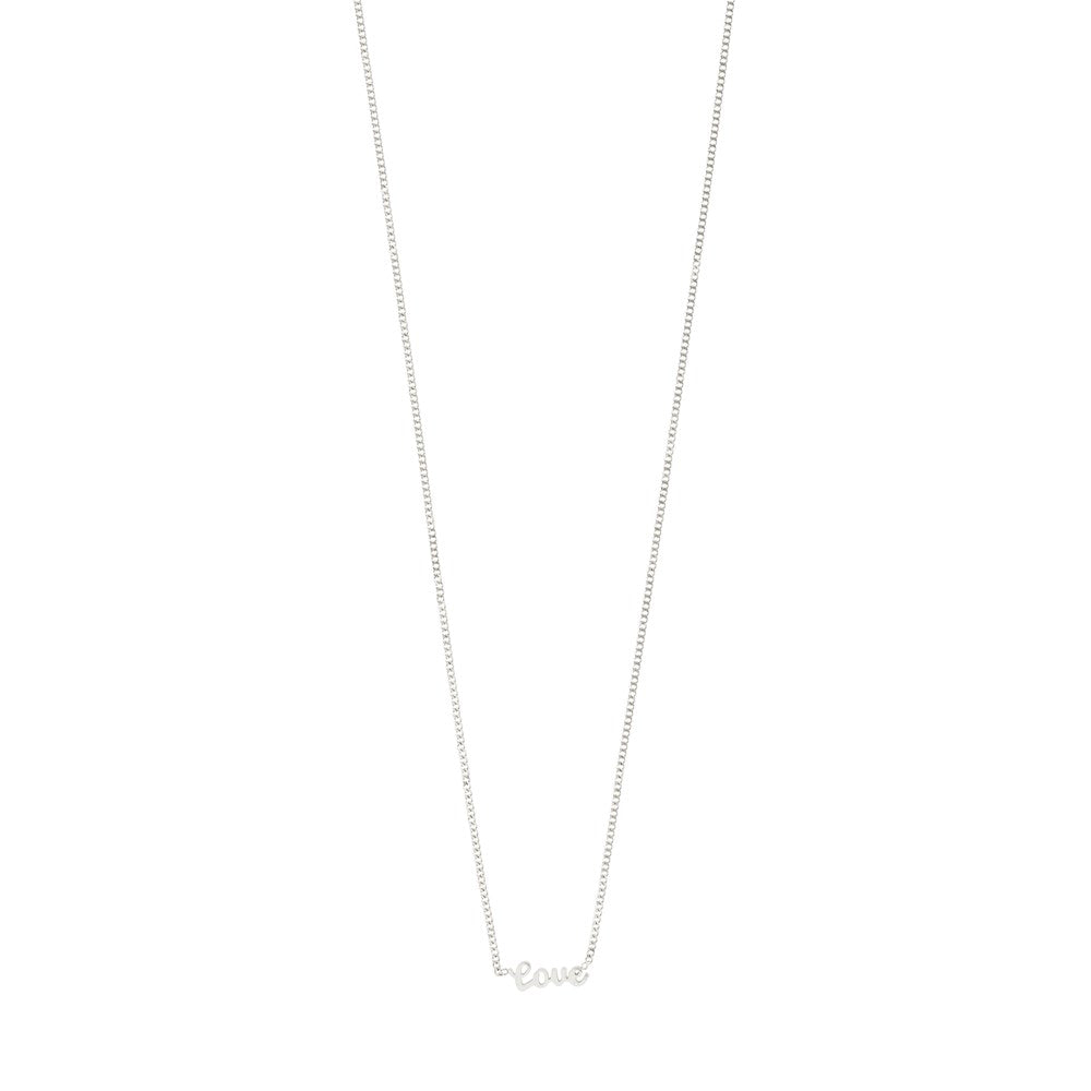 Love Recycled Necklace - Silver Plated