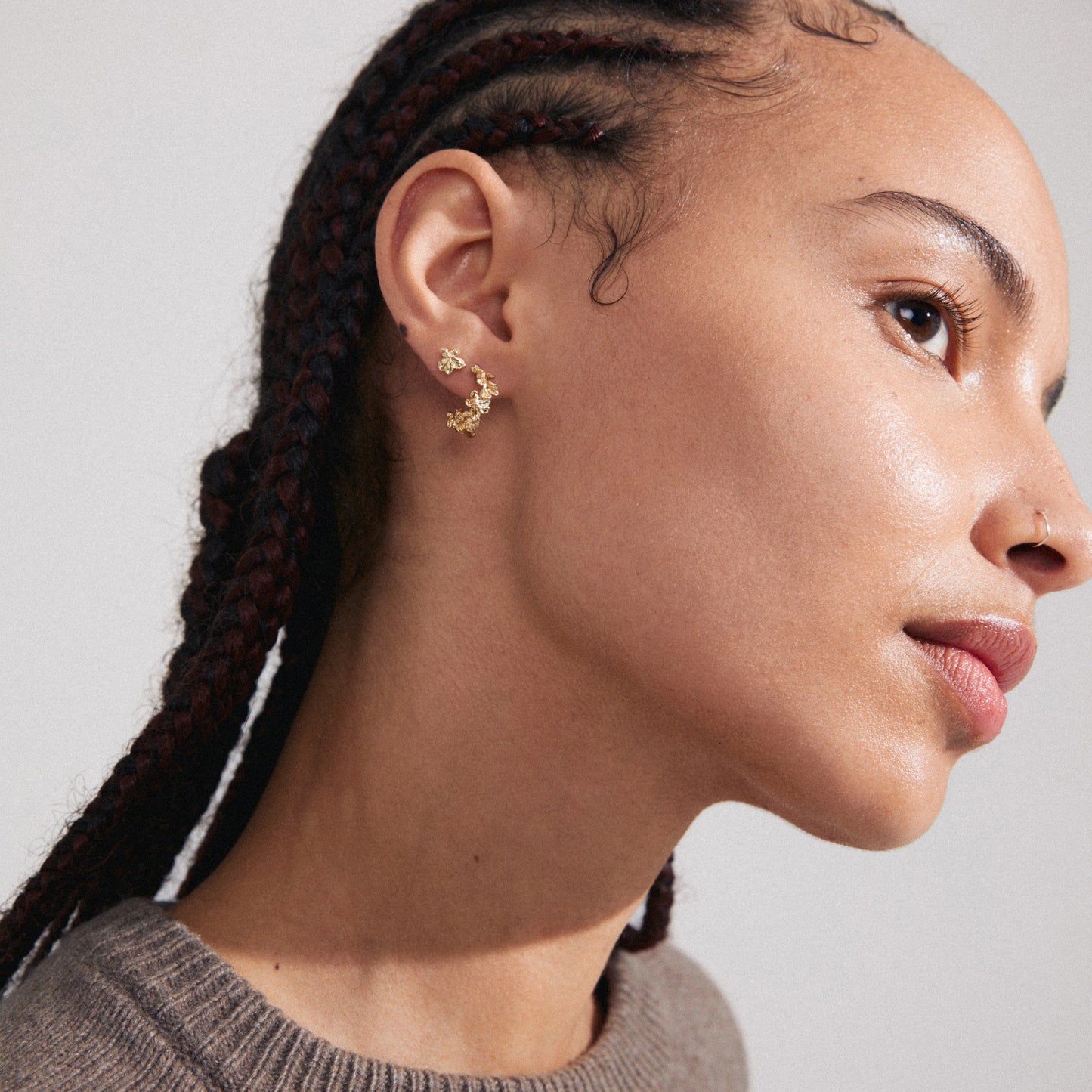 Zhuri Recycled Earrings 2-In-1 Set - Gold Plated