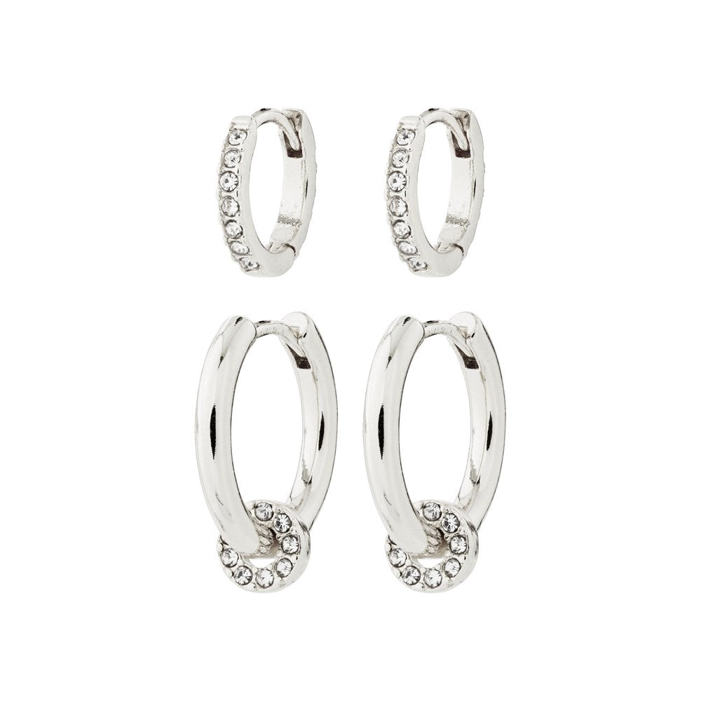 Scottie Recycled Earrings 2-In-1 Set - Silver Plated