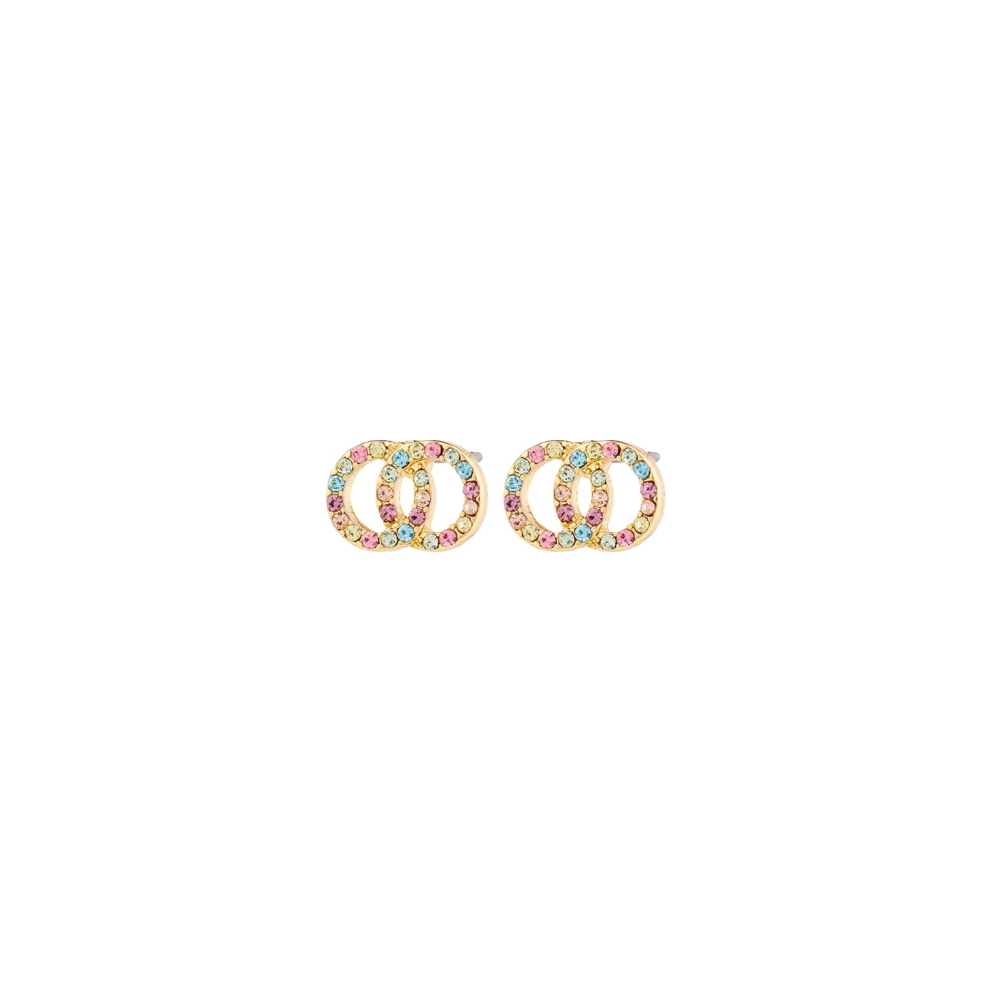 Jolina Recycled Earrings - Gold Plated - Multi