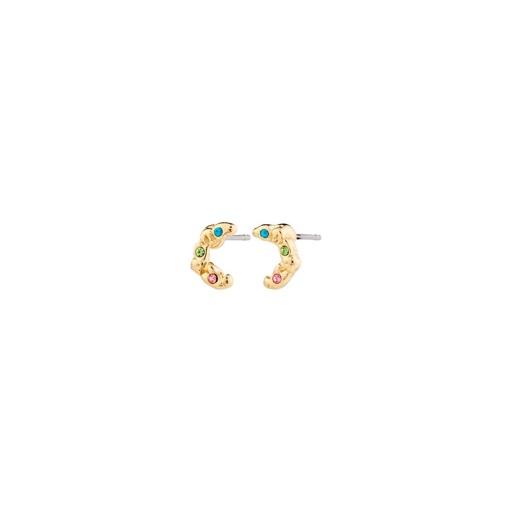 Kora Recycled Earrings - Gold Plated - Multi