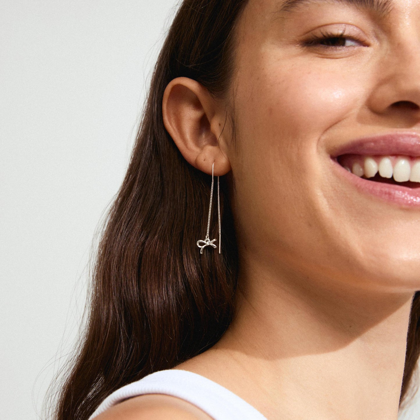 Lysandra Recycled Chain Earrings - Silver Plated