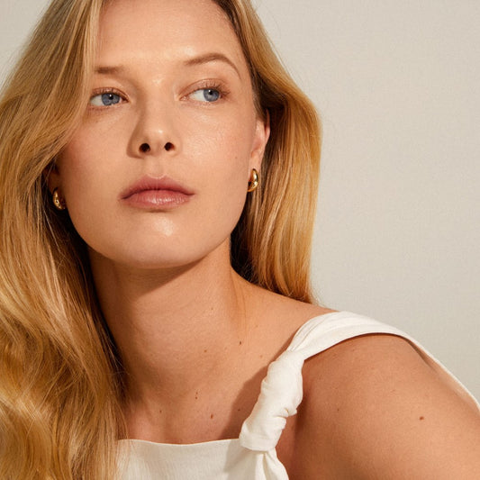 Mine Recycled Chunky Huggie Hoops - Gold Plated