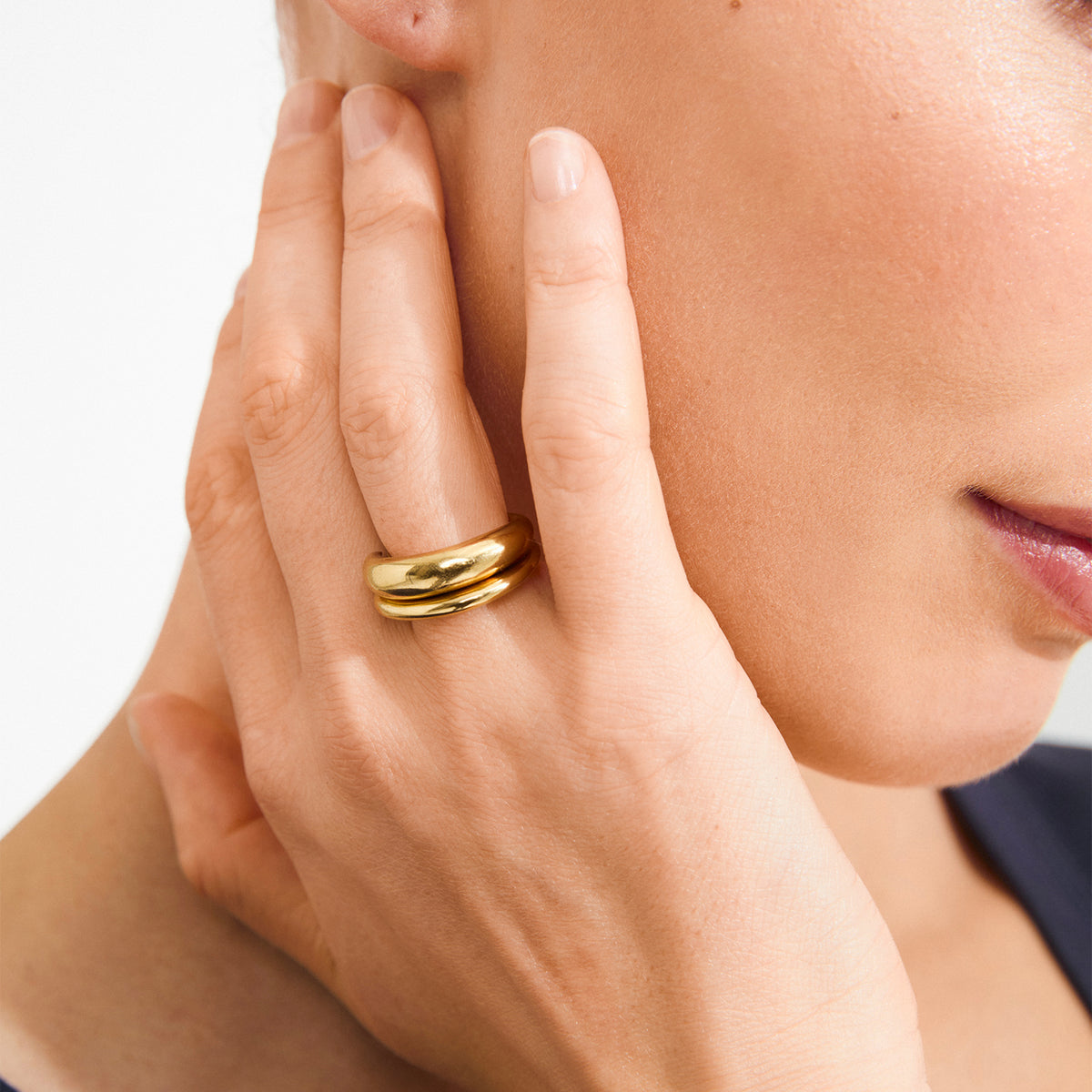 Kaisyn Ring 2-In-1 Set - Gold-Plated