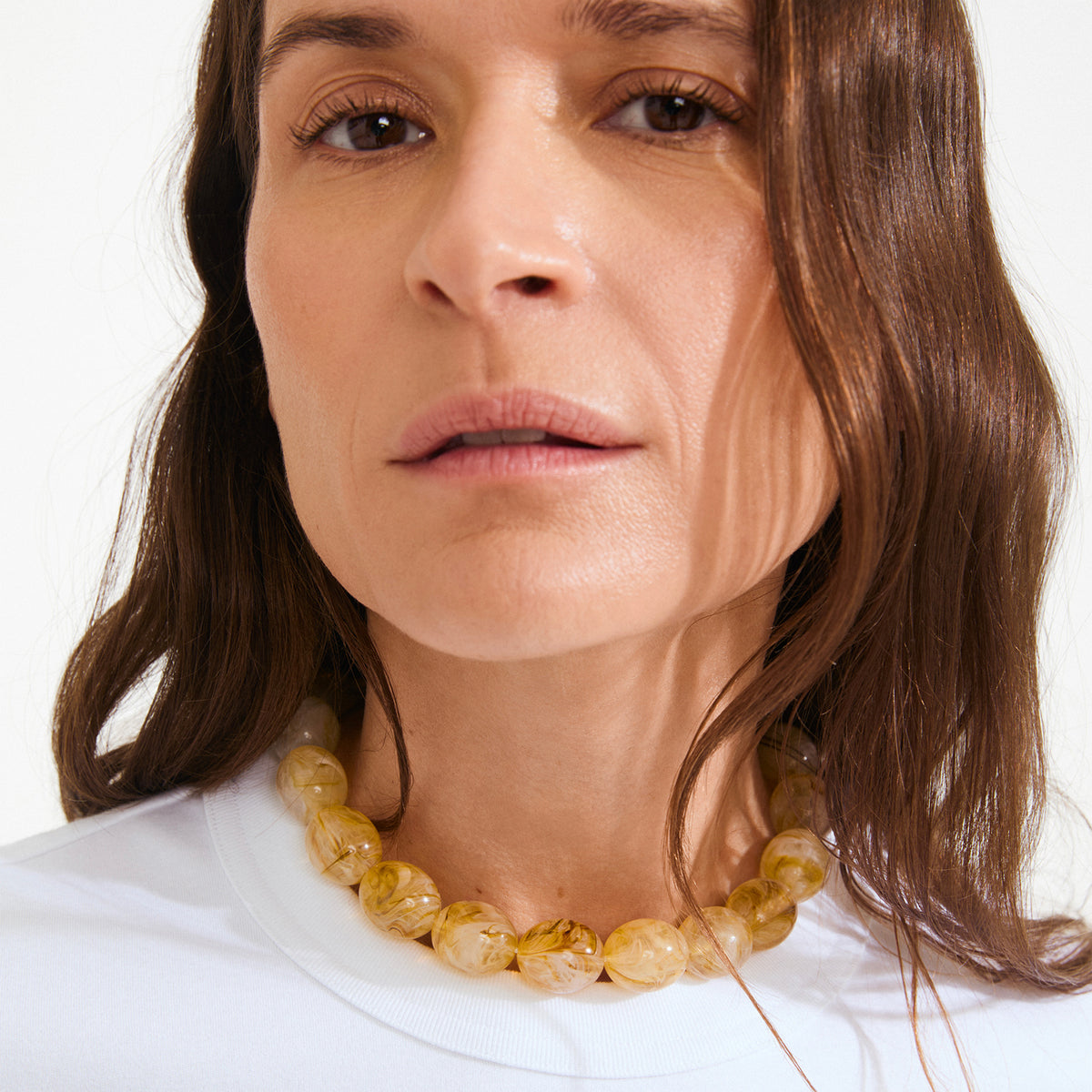 Still Necklace - Silver Plated/Yellow