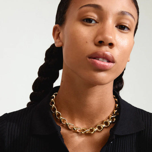 Dune Recycled Necklace - Gold Plated