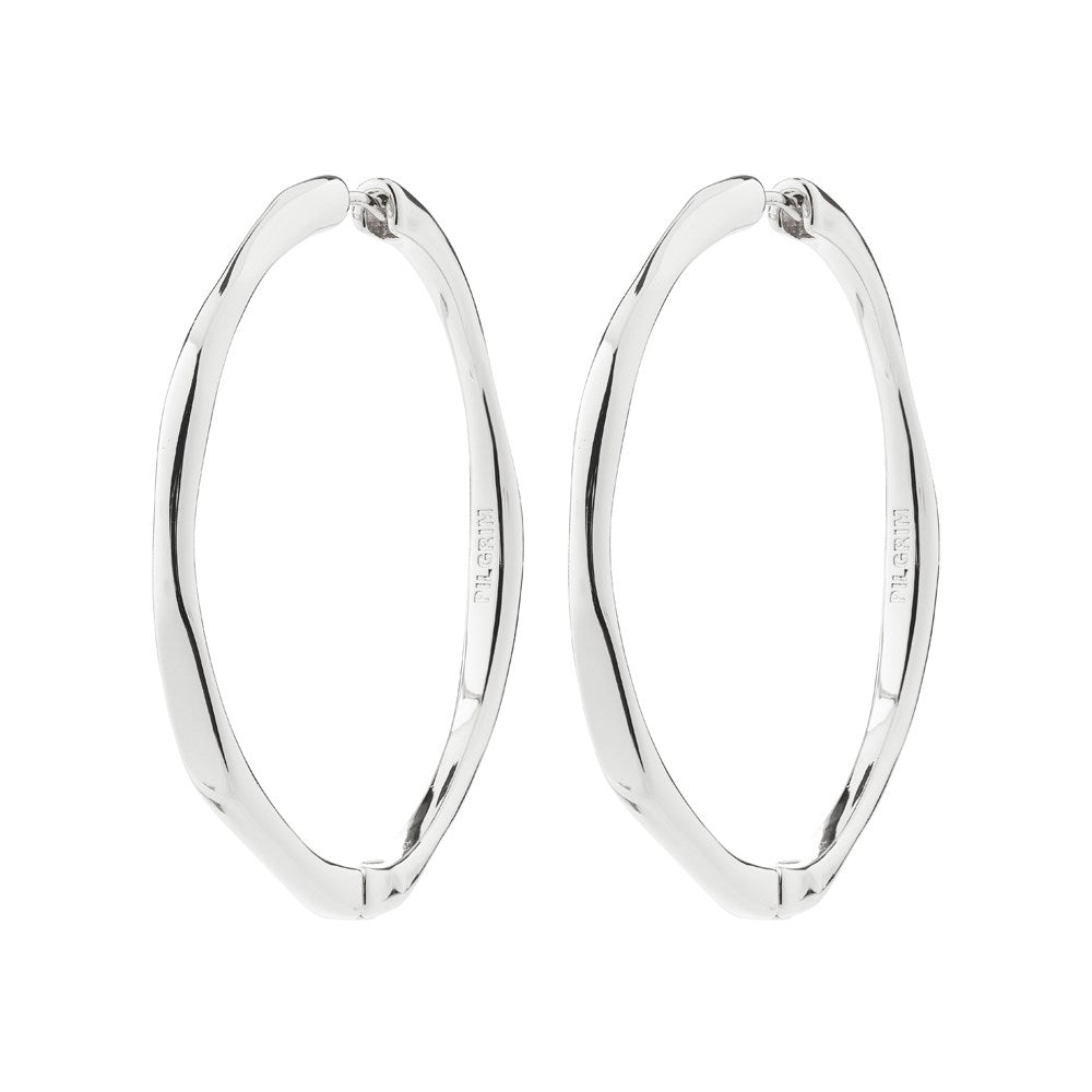 Presence Hoop Earrings Silver-Plated