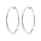Presence Hoop Earrings Silver-Plated