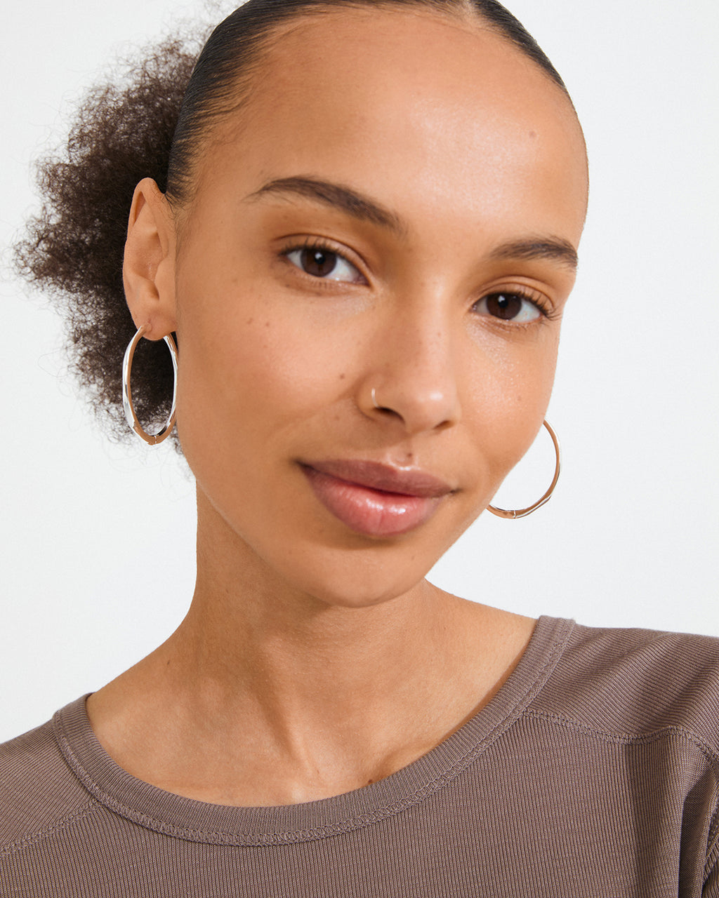 Presence Hoop Earrings Silver-Plated