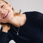 Focus Necklace - Silver Plated - White