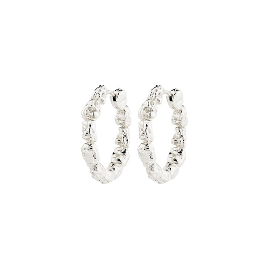 Tide Recycled Hoop Earrings - Silver Plated