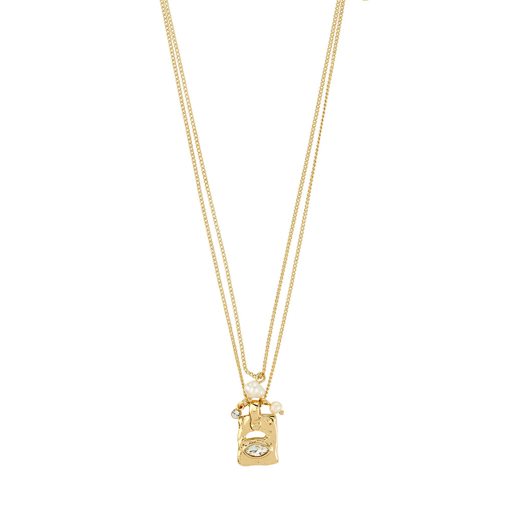 Fire Necklace 2-In-1 Set, - Gold Plated