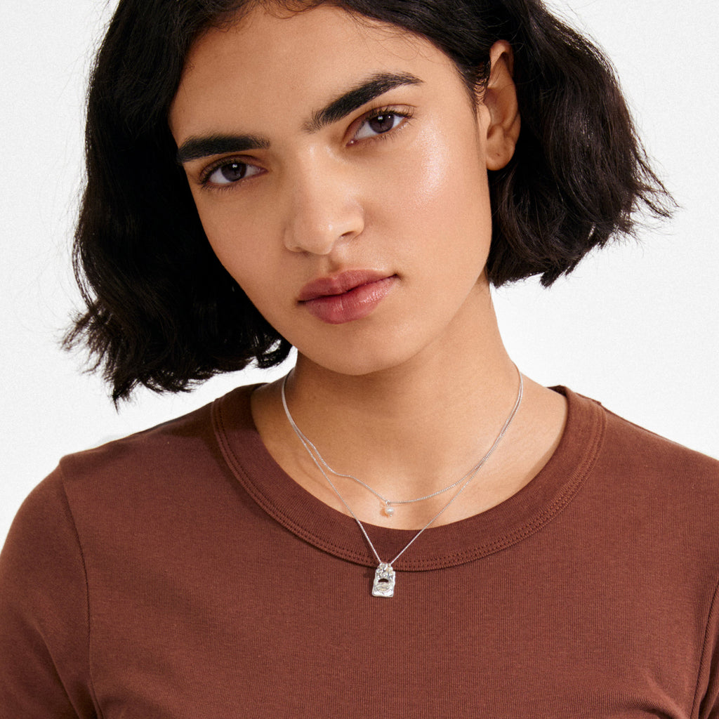 Fire Necklace 2-In-1 Set - Silver Plated