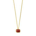 Now Necklace - Gold Plated/Red