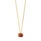 Now Necklace - Gold Plated/Red