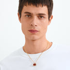 Now Necklace - Gold Plated/Red