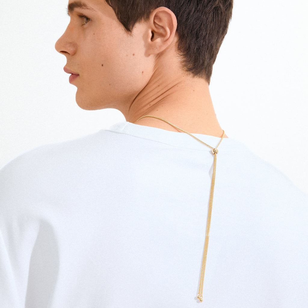 Now Necklace - Gold Plated/Red