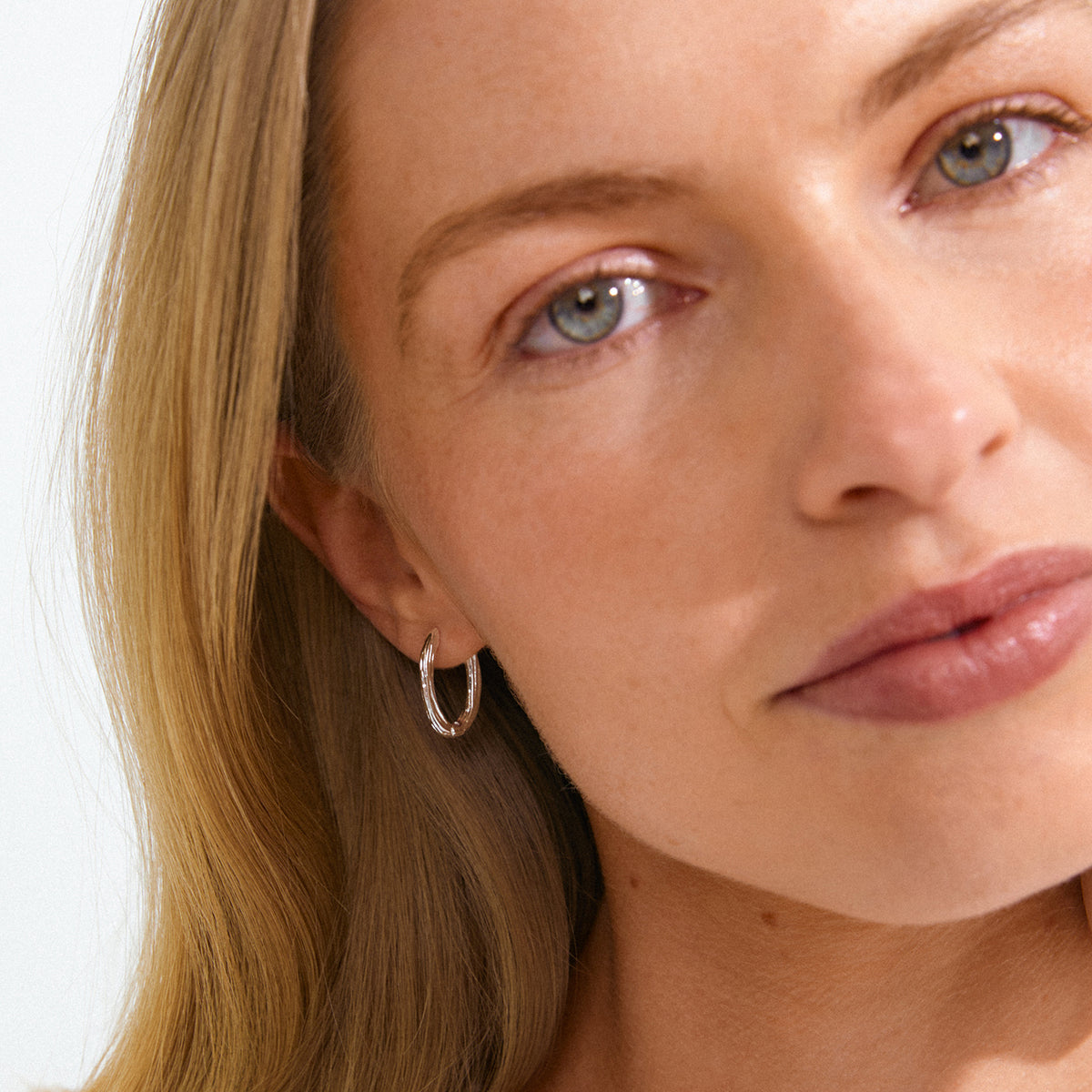Now Hoop Earrings - Silver Plated