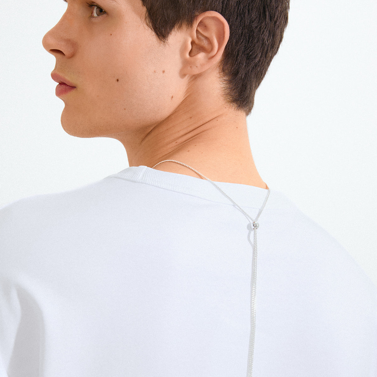 Now Necklace - Silver Plated/Black