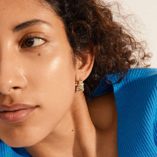 Willpower Recycled Earrings - Gold Plated