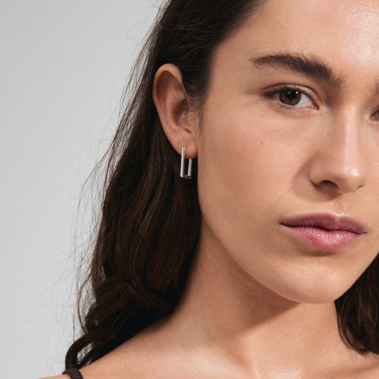 Feel Recycled Earrings - Silver Plated