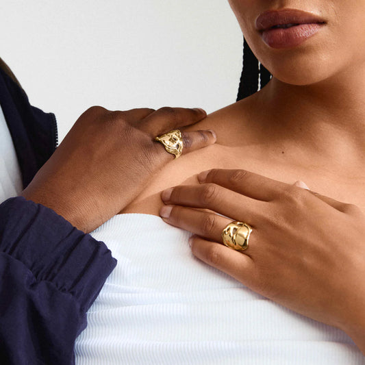 Dawn Recycled Ring - Gold Plated