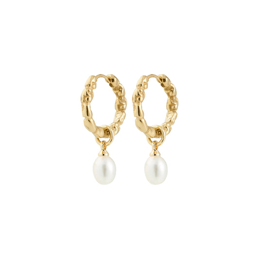 Shift Pearl Earrings - Gold Plated