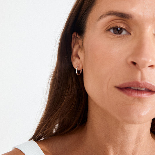 Nova Hoop Earrings - Silver Plated