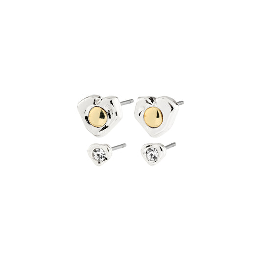 Nova Earrings 2-In-1 Set - Silver Plated