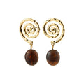 Still Earrings Gold-Plated/Brown