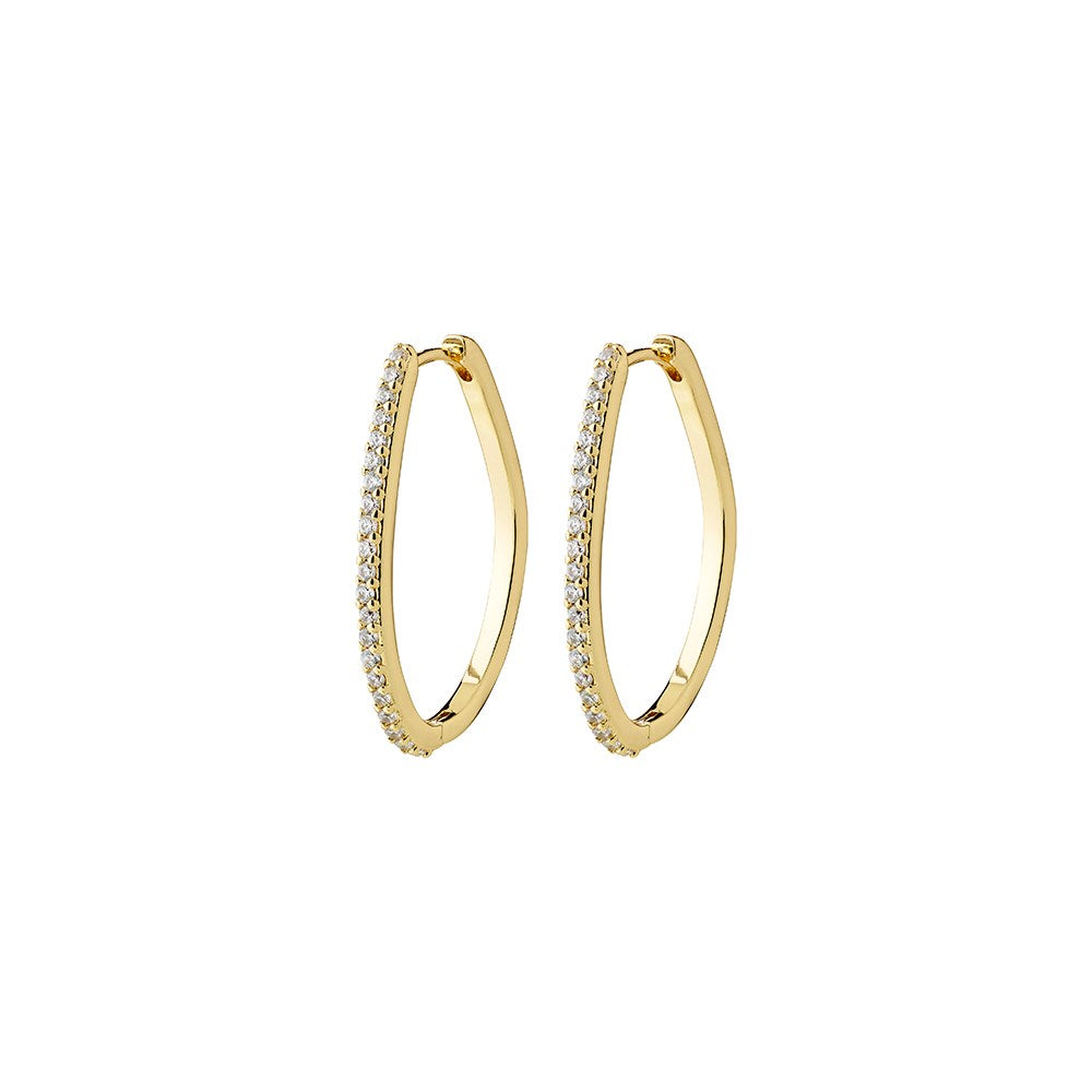 Root Hoop Earrings - Gold Plated