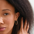 Root Hoop Earrings - Gold Plated