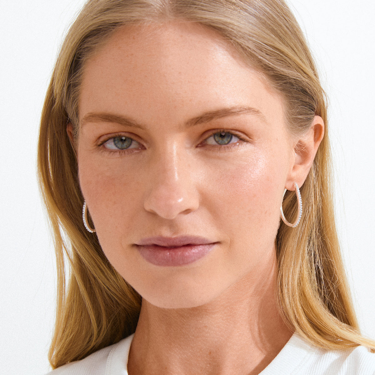 Root Hoop Earrings - Silver Plated