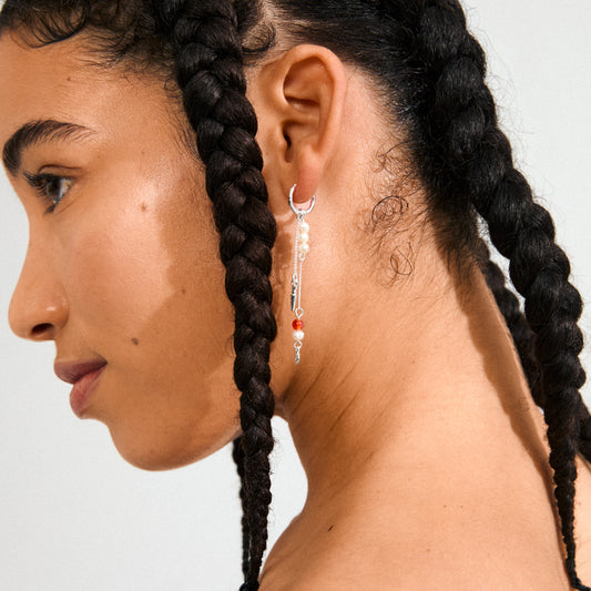 Between Multi Earrings - Silver Plated