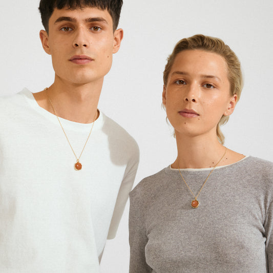 Sense Necklace - Gold Plated/Agate