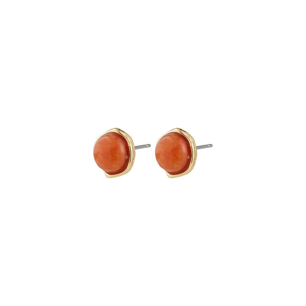 Sense Earrings - Gold Plated/Agate