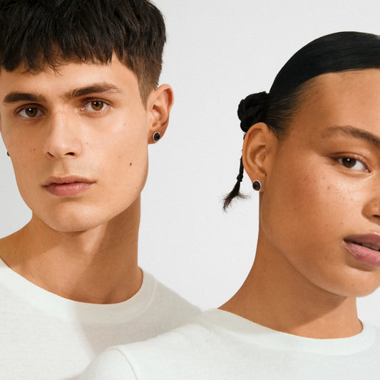 Sense Earrings - Silver Plated/Agate