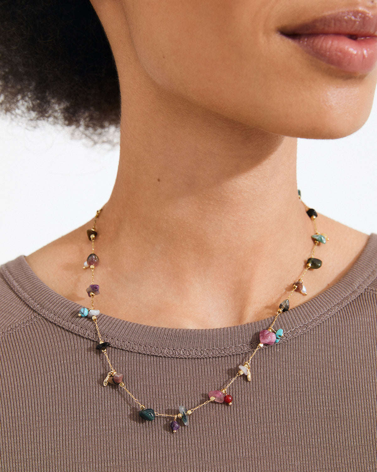 Here Necklace Gold-Plated/Multi